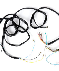 Faisceau électrique complet original PIAGGIO Pour Vespa GTR125 (VNL2T, -145900), Sprint Veloce 150 (VLB1T, -294259), Rally180 (VSD1T) - bouton de klaxon contact normalement ouvert (sans batterie) - type fiche plate pour connecteur de phare