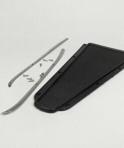 Tapis de poutre + baguettes inox + 8 vis - version noir - Qualité origine - Pour vespa GTR - TS - Rally - GT - Sprint - Super - Motovespa - VBB - VNB ..