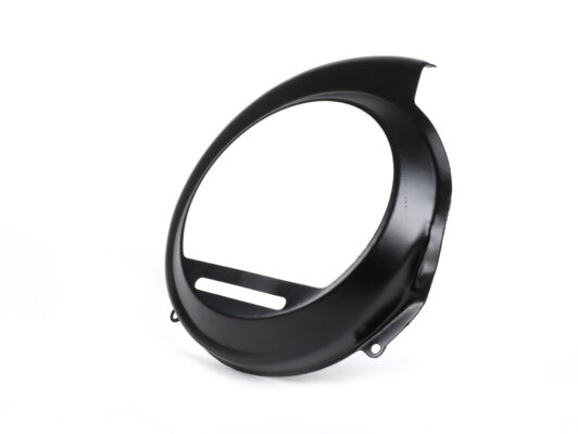 Cache volant magnétique look vbb pour vespa PX (sans démarreur) finition noir mat