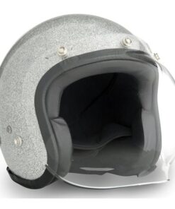 Visière de casque Jet "Bubble" couleur transparente, pour casque avec 3 points de fixations sur le haut
