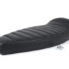 Selle sport "fastback" 2.0 noire avec passe poil noir pour  Vespa grosse coque (fixation par 3 trous à l'avant de la selle) PX / adaptable GTR-TS-Super-Sprint-type N... sauf gros réservoir type Rally