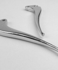 Paire de leviers de frein et d’embrayage -QUALITÉ OEM, petite boule- Vespa grosse coque VBB-VNA-VNB ....(1957-1968), petite coque 50 - 100 - primavera...(1957-1968) - chrome