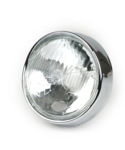 Optique de phare -SIEM Ø=115/120mm- Vespa Type N, VNB3T-VNB6T, VBA1T, VBB1T-VBB2T, GS150 / GS3 (VS4T-VS5T), GS160 / GS4 (VSB1T) - verre, cerclage de phare inclus. (sans porte ampoule)