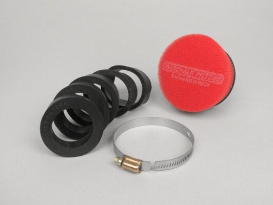 Filtre à air -MARCHALD Power Double Layer- Ø=100x65mm, Ø connexion=46-49-52-55-58-62mm - rouge