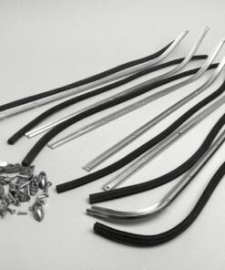 Jeu de baguette de plancher -QUALITÉ OEM- Vespa 150 (VBA1T (-1959), VBB1T 104210-), Vespa 125 GT (VNL1T uniquement des modèles pour la Suisse et la France) - 180 SS / 160 GS / Largeur de Bar = 18mm