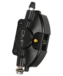 Étrier de frein avant DMP Alu CNC anodisé noir / pour vespa PX après 98 - LML star (vendu avec les plaquettes de frein)
