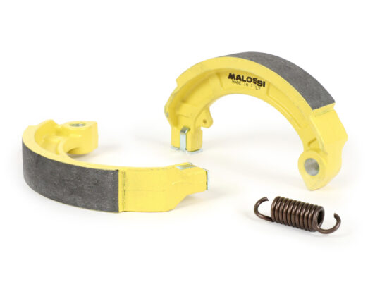 Mâchoires de frein -MALOSSI Ø=150x24mm- VESPA PX (av./ar.), PK (av./ar.), T5 125cc (av./ar.), Vespa Rally180 (VSD1T) (ar.), Rally200 (VSE1T) (ar.), Sprint (ar.), TS125 (VNL3T) (ar.), GT125 (VNL2T) (ar.), GL150 (VLA1T) (ar.), SS180 (ar.), GS160 (ar.),