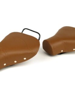 Pack selles avant et arrière de couleur havane- pour vespa  VNA / VBB / Type N / VNB ... Montage ok sur GTR / TS / GT / Sprint / Super / Px avant 82...