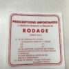 NOUVEAU ! Étiquette de rodage pour ACMA Français identique à l'origine / Pour Vespa ACMA 125 3 vitesses Type N (rouge)