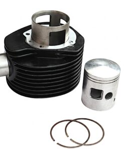 NOUVEAU ! Cylindre -ORIGINAL 200 cc aluminium Ø66,5mm - traitement Nikasil - Pour Vespa PX200, Rally200, Cosa200, Motovespa DN200, DS200 / avec peinture noire haute température sur les ailettes