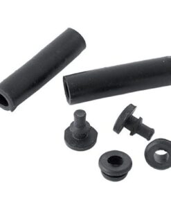 Kit de protection caoutchouc des tirettes de verrouillage d'aile G + D / maintien sup de l'aile et encrages d'ailes arrières pour vespa PX 1 ére série
