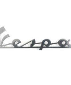 Badge de tablier (logo - insigne) - pour Vespa  Rally 180 (VSD1T) (depuis 1968), Rally 200 (VSE1T) (jusqu'à 1975) - distance des trous 106mm