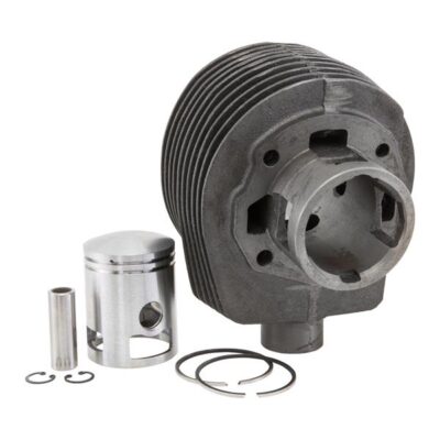 Ensemble cylindre LML en fonte / piston - 125 cc  /  D : 52,5mm  / 3 transferts pour Vespa GTR / TS / PX / LML star 2T ...