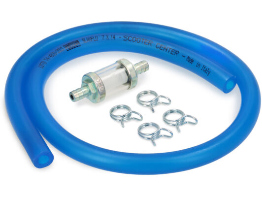 Durite d'essence + compris le filtre à essence -BGM PRO Ø7x14mm - TPR/PUR (ne durcit pas) -  (Ø intérieur = 7mm, Ø extérieur = 14mm, longueur = 750mm) - noir