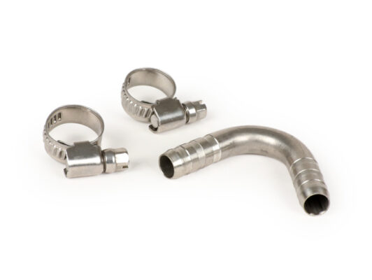 Coude durite d’essence 55° -BGM PRO- Vespa (Ø extérieur=10,0mm, Ø intérieur=7,0mm) - inox
