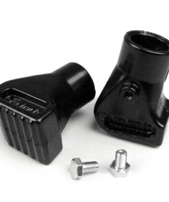 Tampons (embouts) de béquille en aluminium noir D 22 mm pour Vespa PX, Cosa, T5 125cc, PK S, PK XL