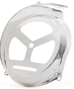 Cache volant magnétique inox -PREMIUM style GS 150- Pour Vespa PX80, PX125, PX150, PX200 - modèles sans démarreur électrique