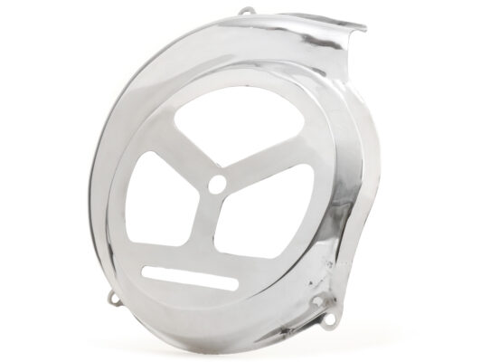 Cache volant magnétique inox -PREMIUM style GS 150- Pour Vespa PX80, PX125, PX150, PX200 - modèles sans démarreur électrique