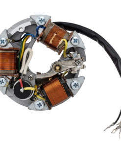 Stator d'allumage (allumage avec rupteur, 3 câbler, 6V, 2 bobines, rupteurs courts)- Vespa V50 - 50 N, 50 L, 50 R, 50 Special (V5A2T, V5B1T, V5A2T ) - pour bobine d'allumage externe
