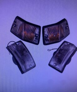 Kit de 4 clignotants SIP fumés avec entourage noir pour vespa PX