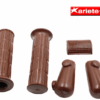 Pack complet - poignées D24 + tampons de béquilles D20 + protection pédale de frein tube carré / Marron chocolat - pour vespa Primavera / 50 / special /ET3 ...
