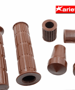 Pack complet - poignées D24 + tampons de béquilles D22 + protection kick + protection pédale de frein tube carré / Marron chocolat - pour vespa PX