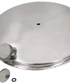 Réservoir additionnel (nourrice) 5L en version inox poli / Pour toutes vespa avec roue de secours 10" en position  derrière le tablier