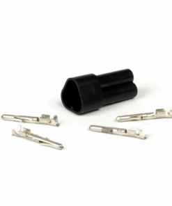 Connecteur pour faisceau de la jauge à carburant/  3 fiches - femelle / par exemple, pour la jauge de carburant Vespa PX (avec fermeture en tôle)