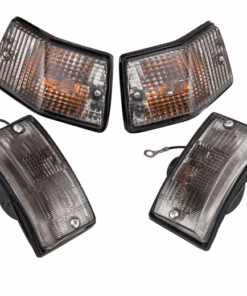 Kit de 4 clignotants SIP fumés avec entourage noir pour vespa PX