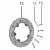 Rondelles (x5) pour vis de fixation du disque de frein avant pour vespa PX