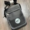 Sacoche bandoulière originale Piaggio Vespa noire-gris / D:16 x 23 x 5 cm