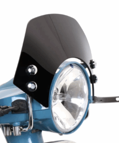 Pare-brise Motonostra noir version court pour vespa PX 80-125-150-200 toutes versions / LML Star