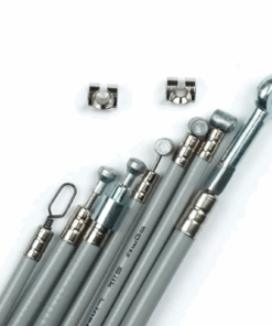 Set complet de câbles et gaines gris BGM téflon PE - pour vespa px avant 84