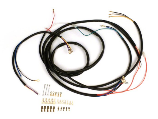 Faisceau électrique BGM (kit de conversion pour montage allumage électronique type Ducati)  sur vespa 50/90/100/125 primavera - Sprint / rally 180-200 / GTR / Super / GS / TS / SS180 / type N ... Livré sans commutateur complet