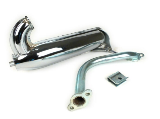 Pot d’échappement Type SS50 / SS90 Banana- Pour Vespa Primavera 125, ET3 - chromé