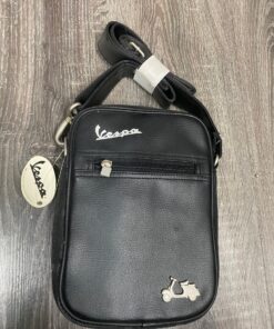 Sacoche bandoulière originale Piaggio Vespa noire-gris / D:16 x 23 x 5 cm (Copie)