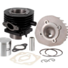 Kit moteur RMS complet pour transformation 85cc  D.50 mm ( culasse, cylindre, piston, axe, segments et joints ) pour Vespa 50 / APE / PK (non homologué pour usage routier, exclusivement réservé à la compétition )