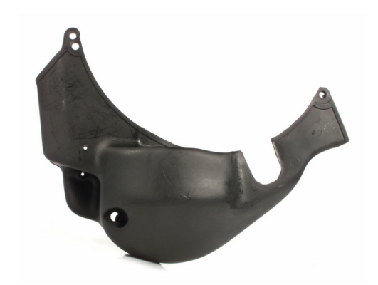Protection (coiffe) du carter moteur pour Vespa T5 / adaptable PX / Cosa / LML (version avec démarreur - elestart)