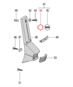 Alternative view of Plaque support du logo de calandre pour Vespa PX / PK / LML