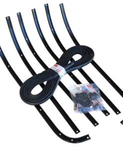 Jeu de baguettes de sol complet du marchepied en version noir époxy / pour Vespa PX 77-2016 / LML star 2T-4T