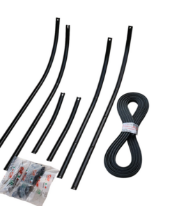 Jeu de baguettes complet du marchepied noir pour Vespa 50 / 90 / 125 Primavera / ET3