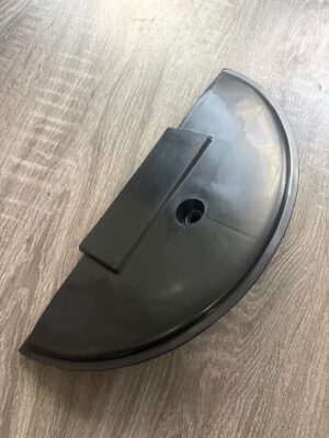 Nouveau ! Cache roue de secours en plastique gris foncé  pour Vespa PX sans batterie . 77-83