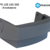 Protection du châssis arrière gris (garde boue) original Piaggio pour Vespa Px / Arco 84-99