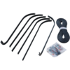 Jeu de baguettes complet du marchepied noir pour Vespa 125 150 Super / Sprint / TS / Rally / GT / GTR ...