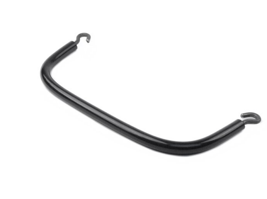 Poignée de selle pour passager avec cerclage caoutchouc noir / Pour vespa VM / ACMA - Pour selle avec œillet entraxe 245mm