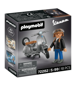 Modèle PLAYMOBIL Vespa gris 80 th anniversaire
