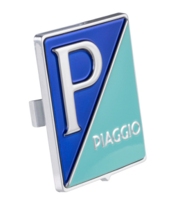Monogramme 3D original Piaggio (Badge -sigle PIAGGIO ) de calandre pour Vespa PX Millénium / Cosa / GTS