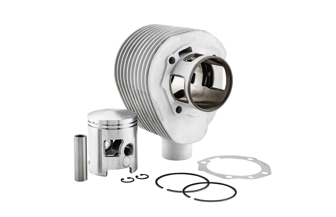 Cylindre -SIP ORIGINAL 200 cc aluminium Ø66,5mm- avec traitement Nikasil / Pour Vespa PX200, Rally200, Cosa200, Motovespa DN200, DS200