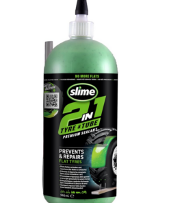 Produit Anti-crevaison Premium 2-en-1 pour Pneu et Chambre à air, Prévention et Réparation, Convient à tous les Pneus et Chambres à air /  Non toxique, Écologique, 910 ml