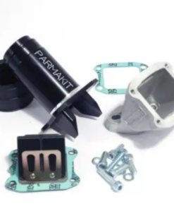 Pipe boite à clapets PARMAKIT pour carbu 28/30 - pour vespa 50 / 125 Primavera / PK 50-125 (convient aux carters 2 et 3 trous de fixation de pipe)
